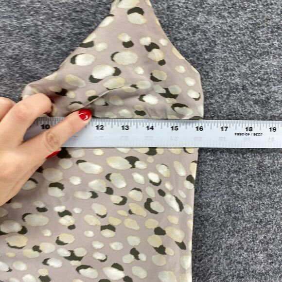 Forever 21 Dress Women S Small Gray Geometric Sheath Midi V-Neck Sleeveless - Picture 5 of 9